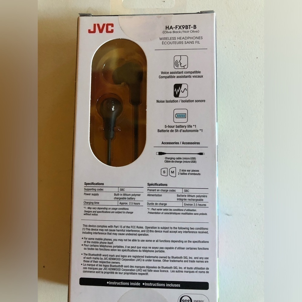 JVC Bluetooth Earbuds - Color Black - Picture 2 of 3